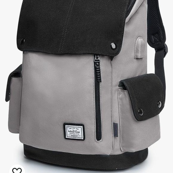 NWT Gray WindTook Laptop backpack for Women & Men,College Computer bag - Picture 2 of 12